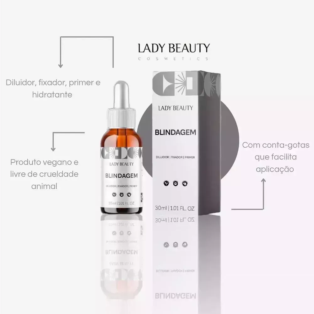 BLINDAGEM - DILUIDOR, FIXADOR E PRIMER - LADY BEAUTY - Imagem 2